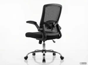 Fotel obrotowy biurowy z ergonomicznym oparciem i regulowanymi podłokietnikami